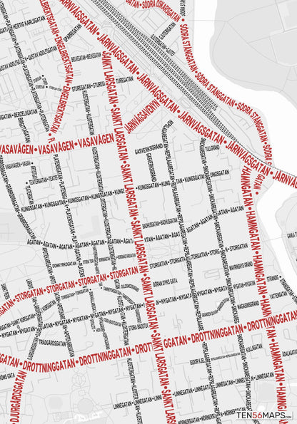 Closeup of map in Ruby color scheme.