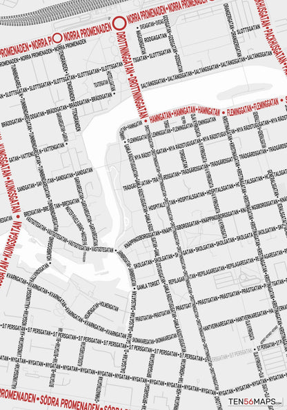 Closeup of map in Ruby color scheme.