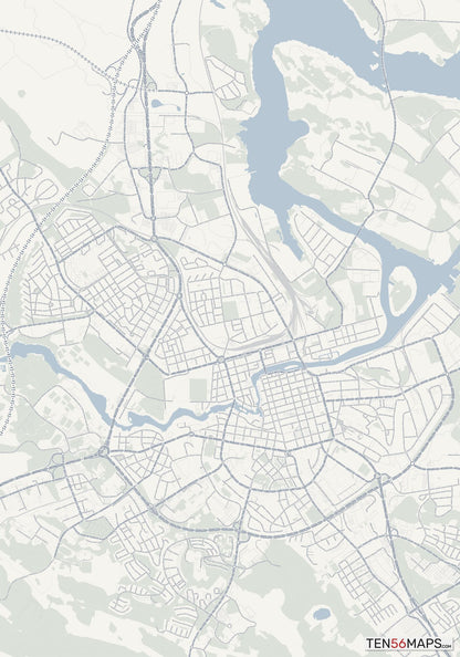 Color Variant Earth - Gray with water in blue, and forest in green.