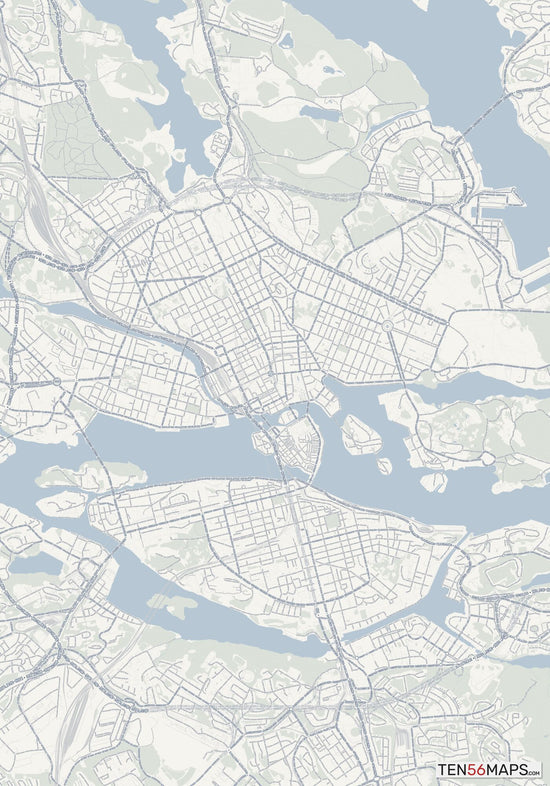 Stockholm, Sweden, TextMap Poster – TEN56MAPS