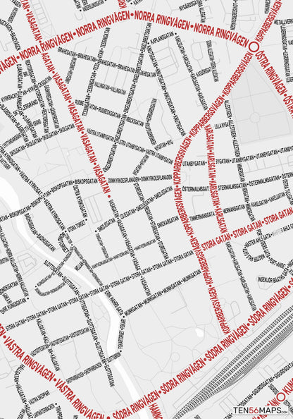 Closeup of map in Ruby color scheme.