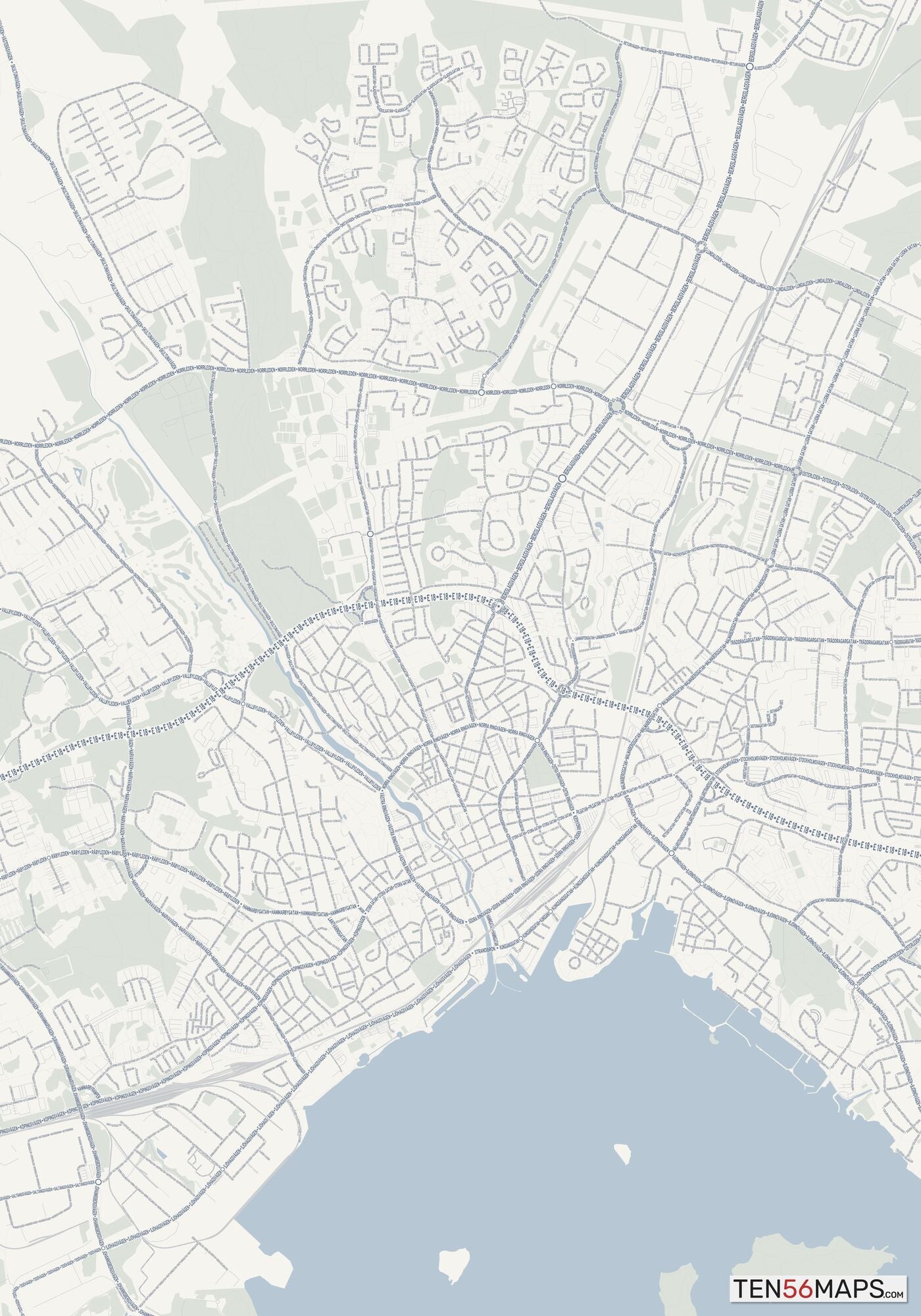 Color Variant Earth - Gray with water in blue, and forest in green.