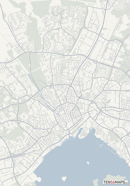 Color Variant Earth - Gray with water in blue, and forest in green.