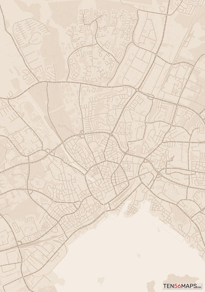 Color Variant Sand - All roads and water in a sand/beige color.